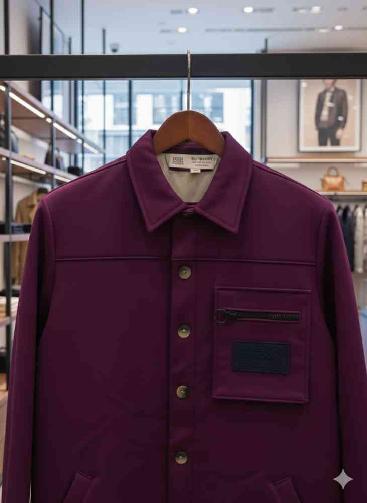 Burberry Purple Premium Quality Warm Shirt-3
