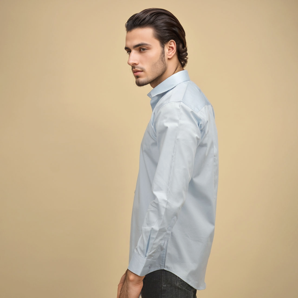 Emporio Armani Sky Blue Premium Quality Shirt-2