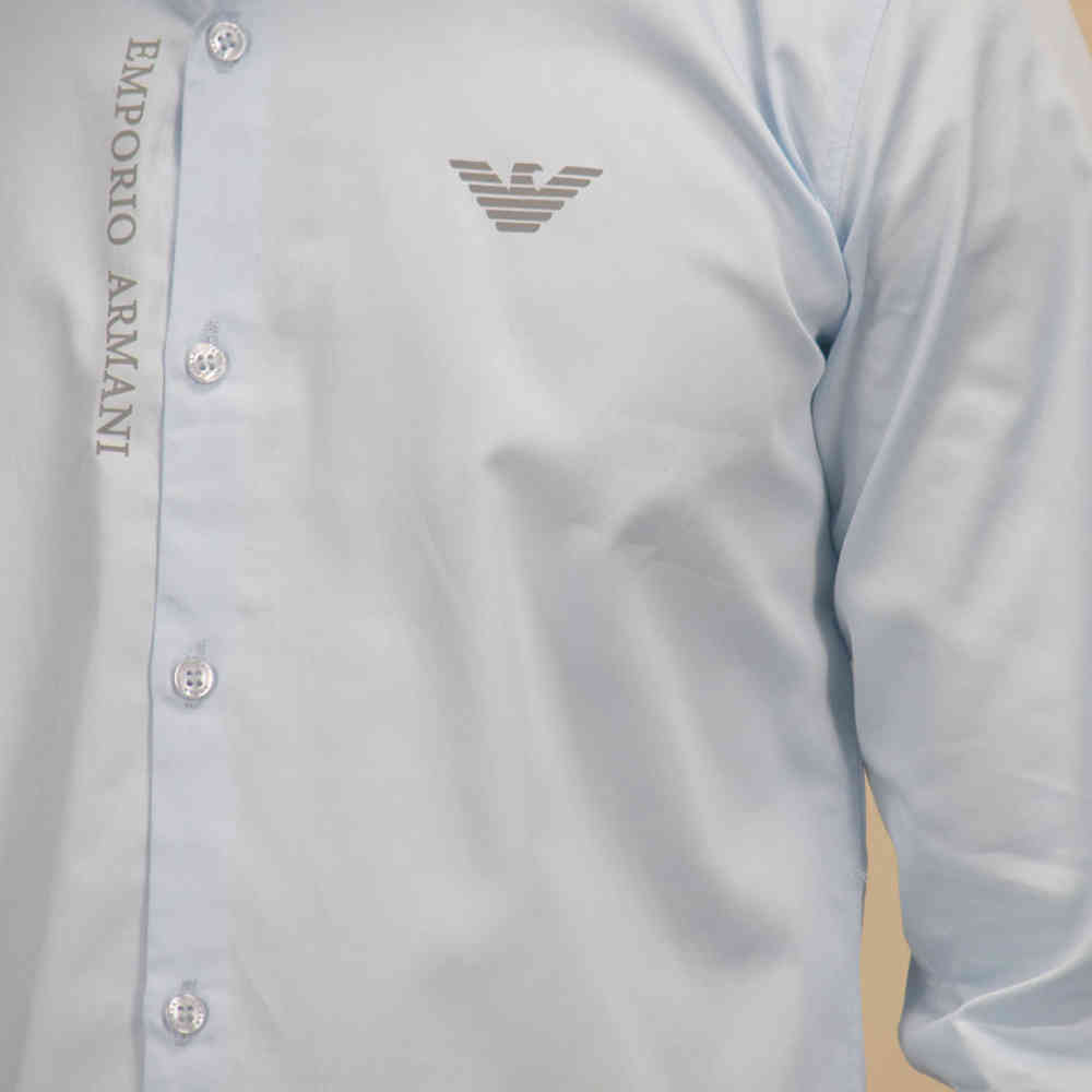 Emporio Armani Sky Blue Premium Quality Shirt-4