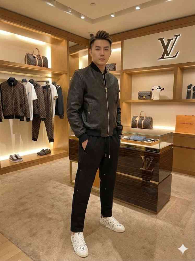 Louis Vuitton Black Premium Quality Warm Track Pant-3