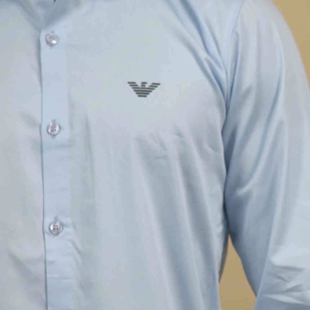 Emporio Armani Sky Blue Premium Quality Shirt-4