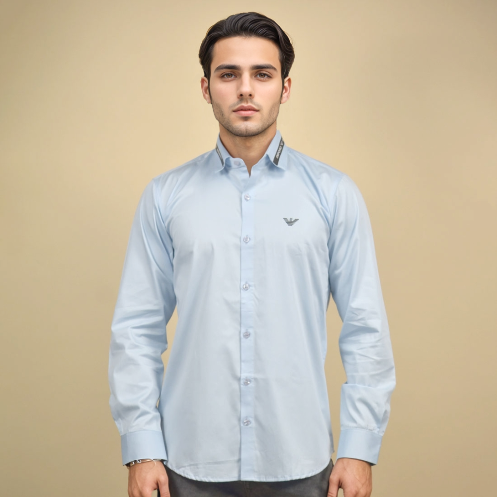 Emporio Armani Sky Blue Premium Quality Shirt-1