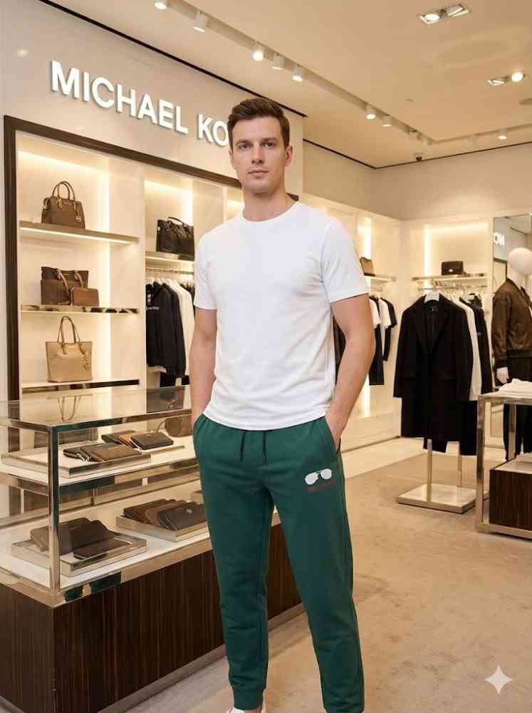 Michael Kors Green Premium Quality Warm Track Pant-thumb-3