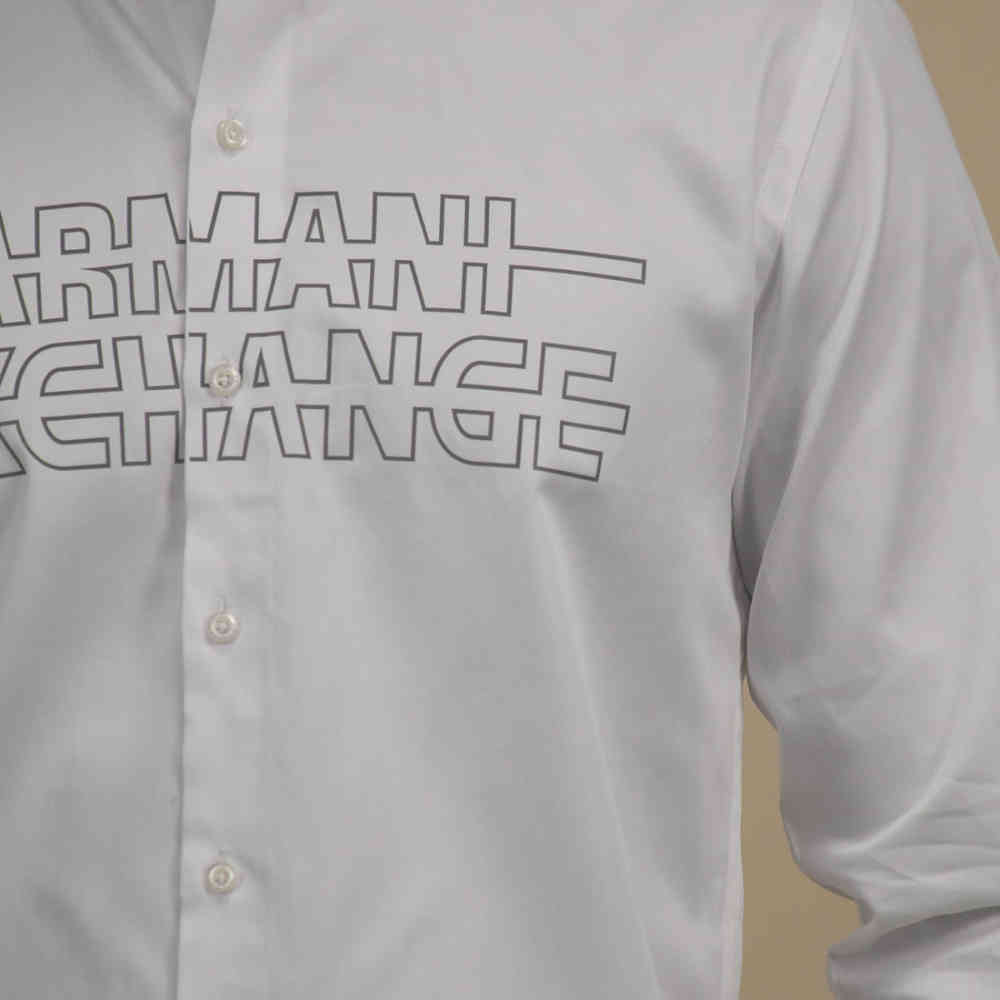 Armani Exchange Printed White Premium Shirt-4