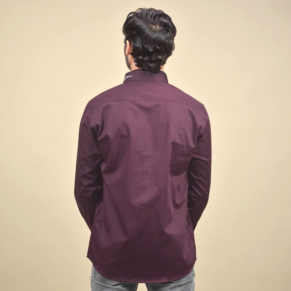 Dolce & Gabbana Wine Premium Cotton Shirt-3