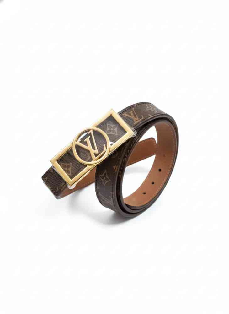 Louis Vuitton Brown & Golden Premium Quality Belt-2