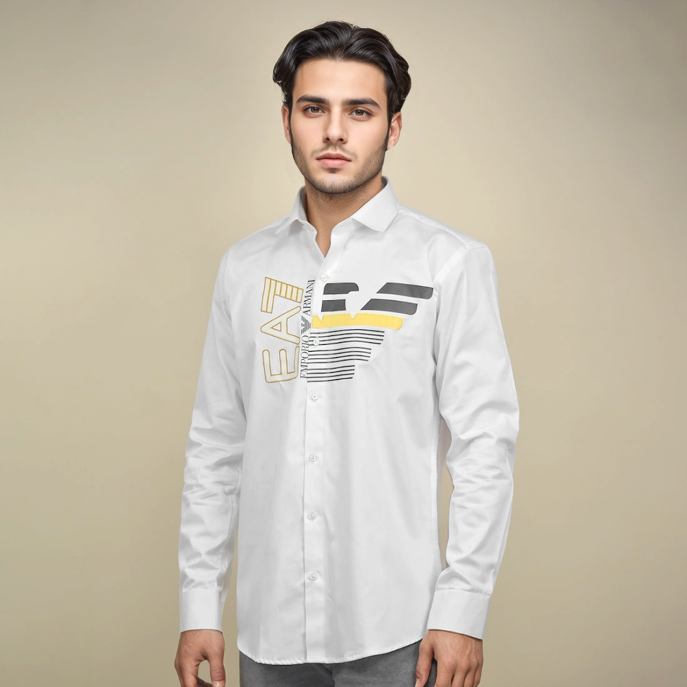 White Emporio Armani Black Premium Quality Shirt