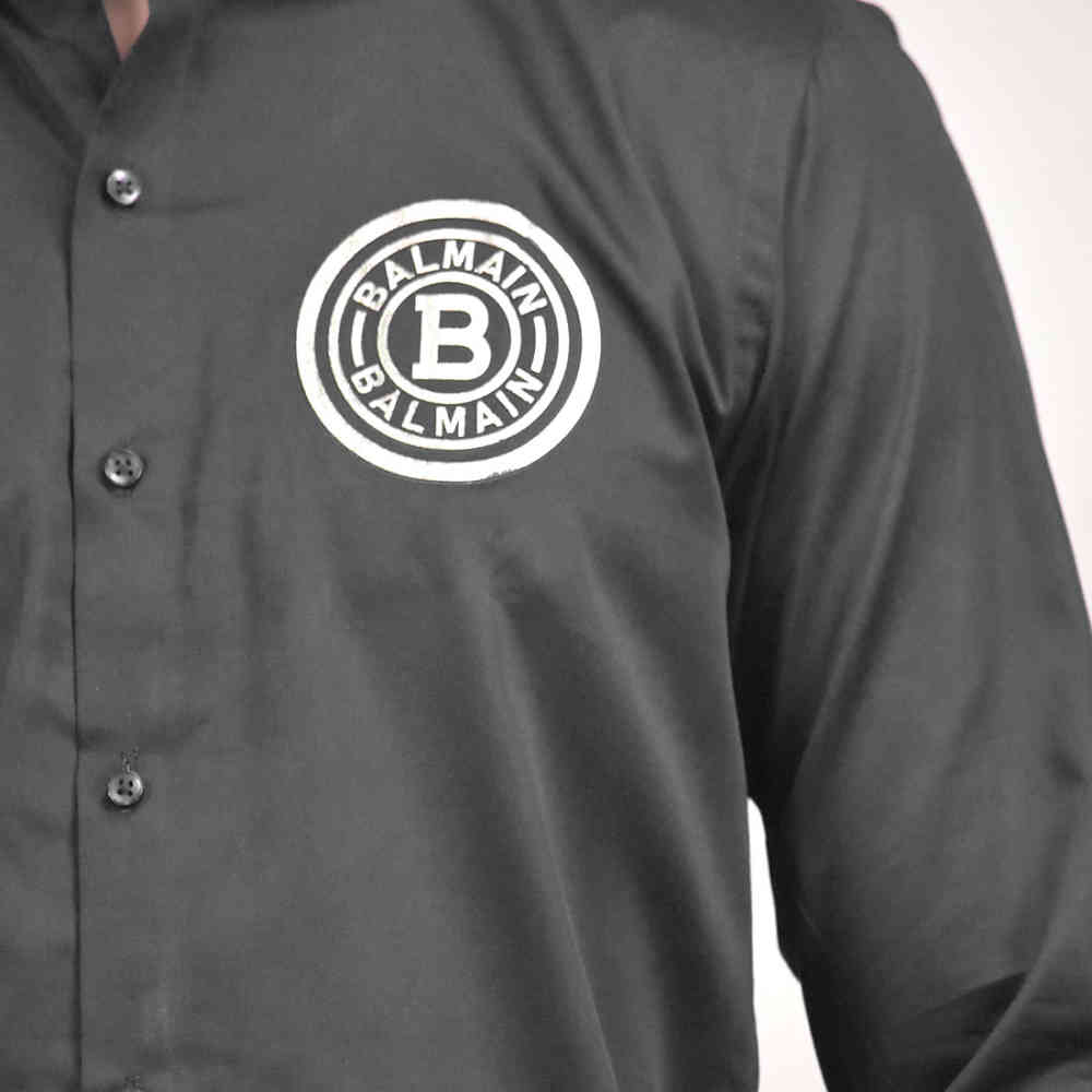 Balmain logo Print Black Premium Shirt-4