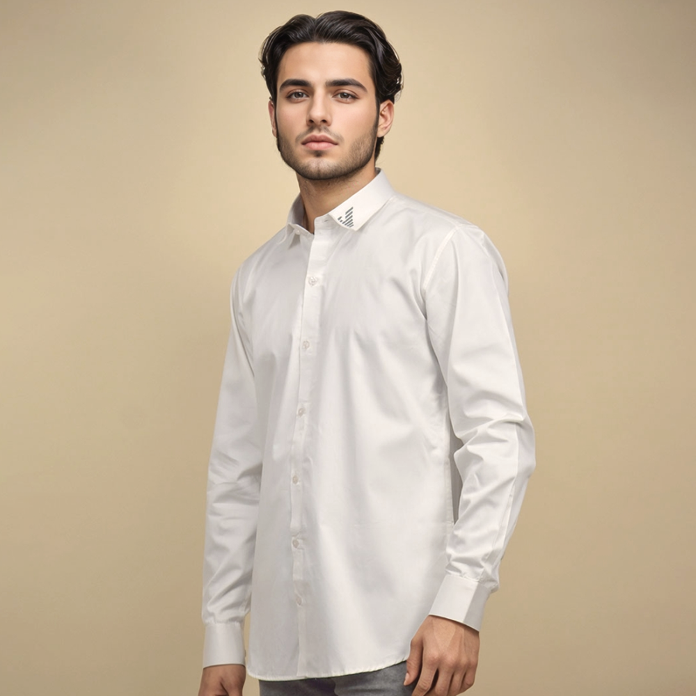 White Emporio Armani Black Premium Quality Shirt