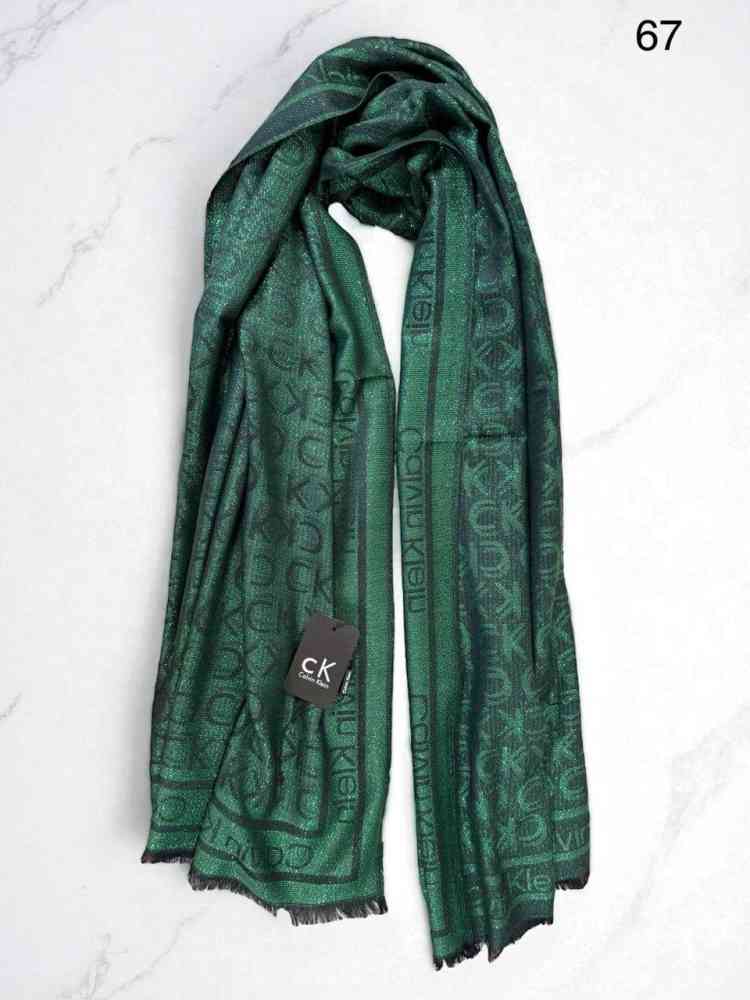 Green Calvin Klein Cashmere Beige Premium Quality Reversible Stole