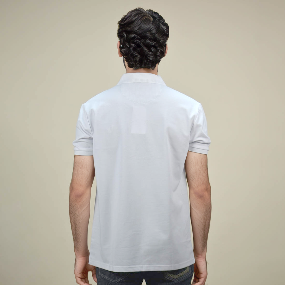 Burberry White Premium Quality Polo Tees-3