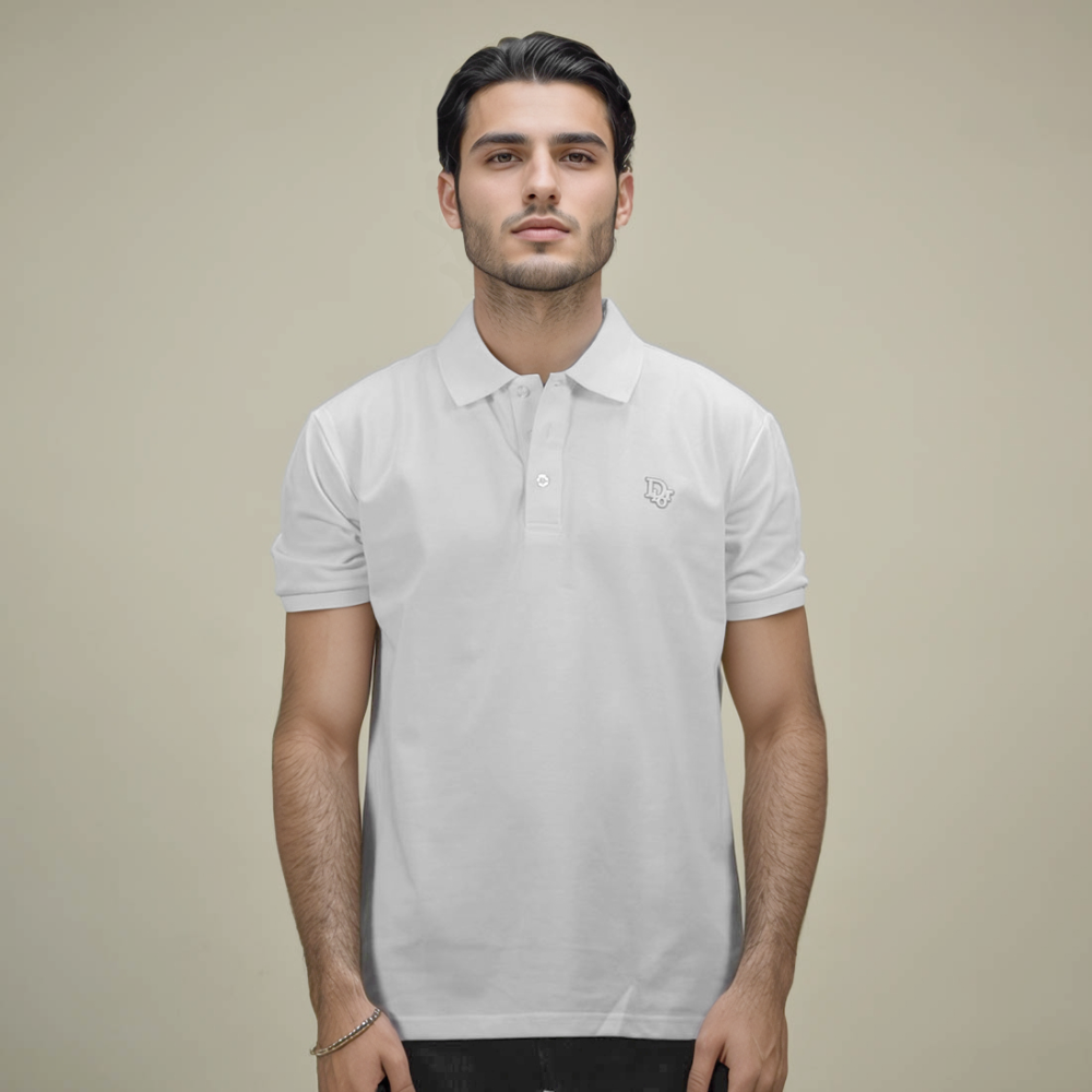 Dior White Premium Quality Polo Tees-thumb-1