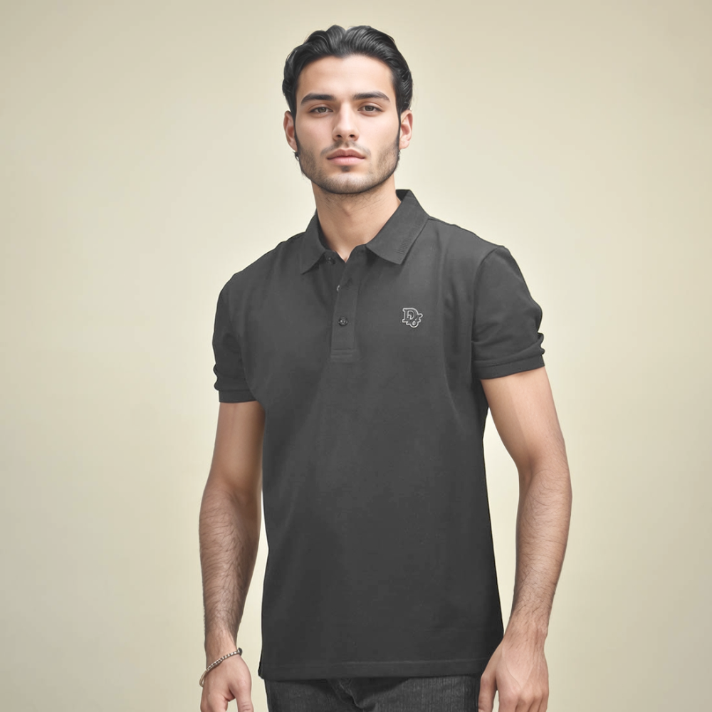 Black Dior Navy Blue Premium Quality Polo Tees