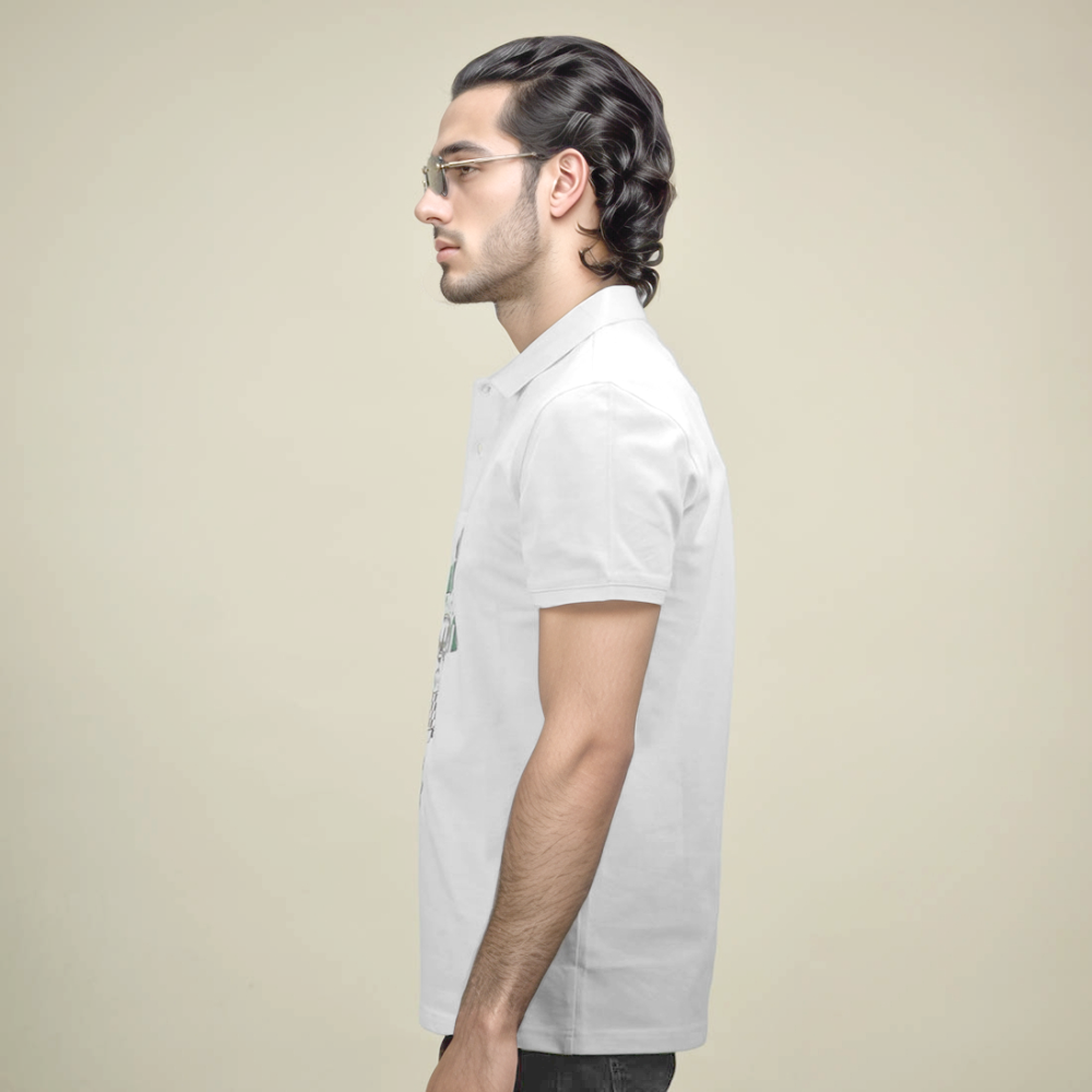 Louis Vuitton Teddy Print White Premium Polo T-shirt-3