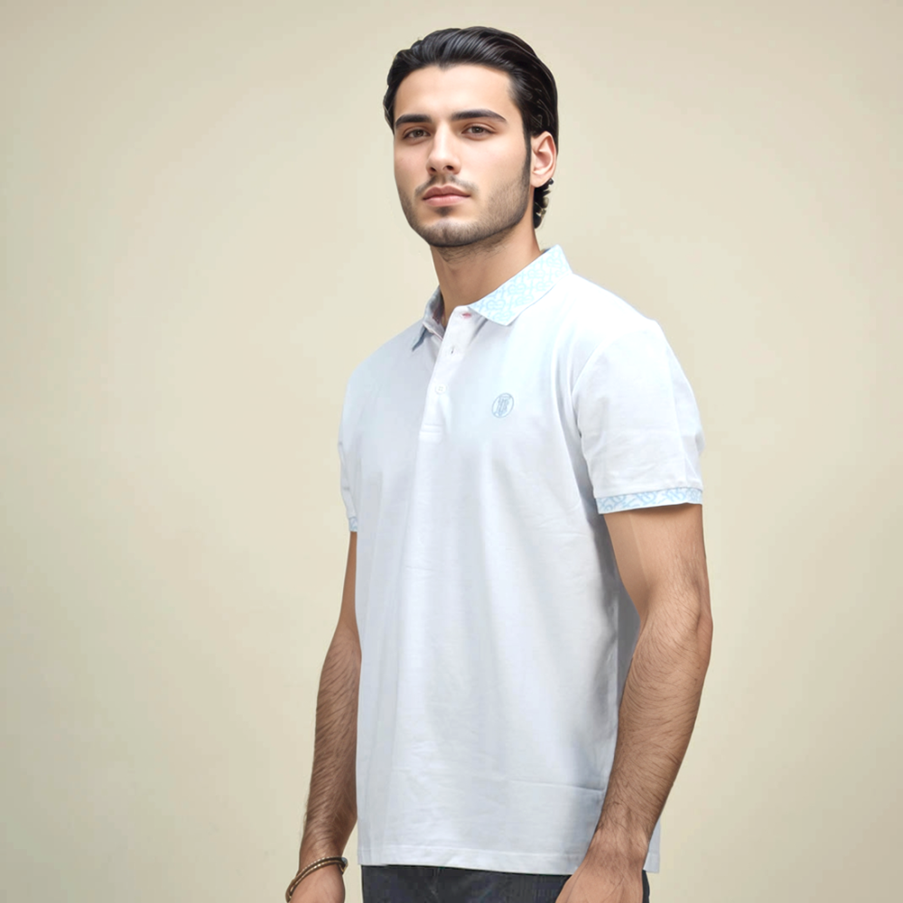 White Burberry Black Premium Quality Polo Cotton T-shirt
