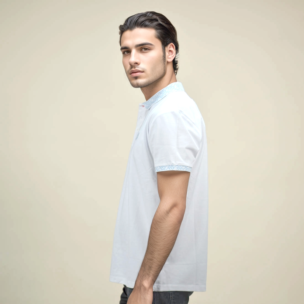 Burberry TB Embroidered White Premium Polo T-shirt-2