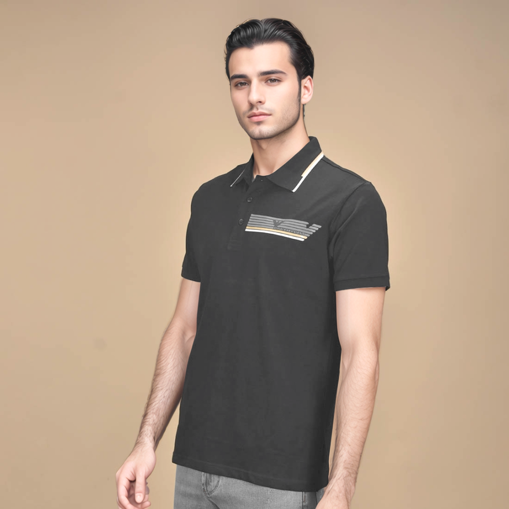Black Emporio Armani logo Print White Premium T-shirt