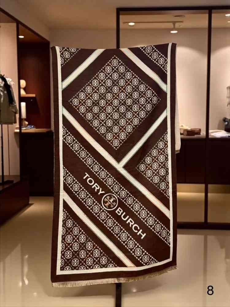 Tory Burch Designer Brown Woollen Stole-1