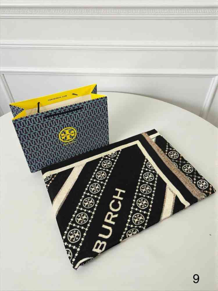 Tory Burch Designer Black Woollen Stole-2