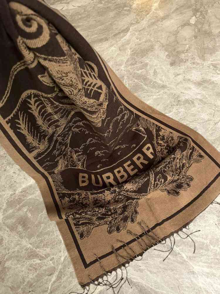 Brown Burberry Cashmere Black Premium Quality Stole