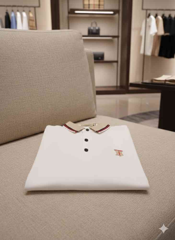 Burberry White Premium Exclusive Polo T-shirt-2