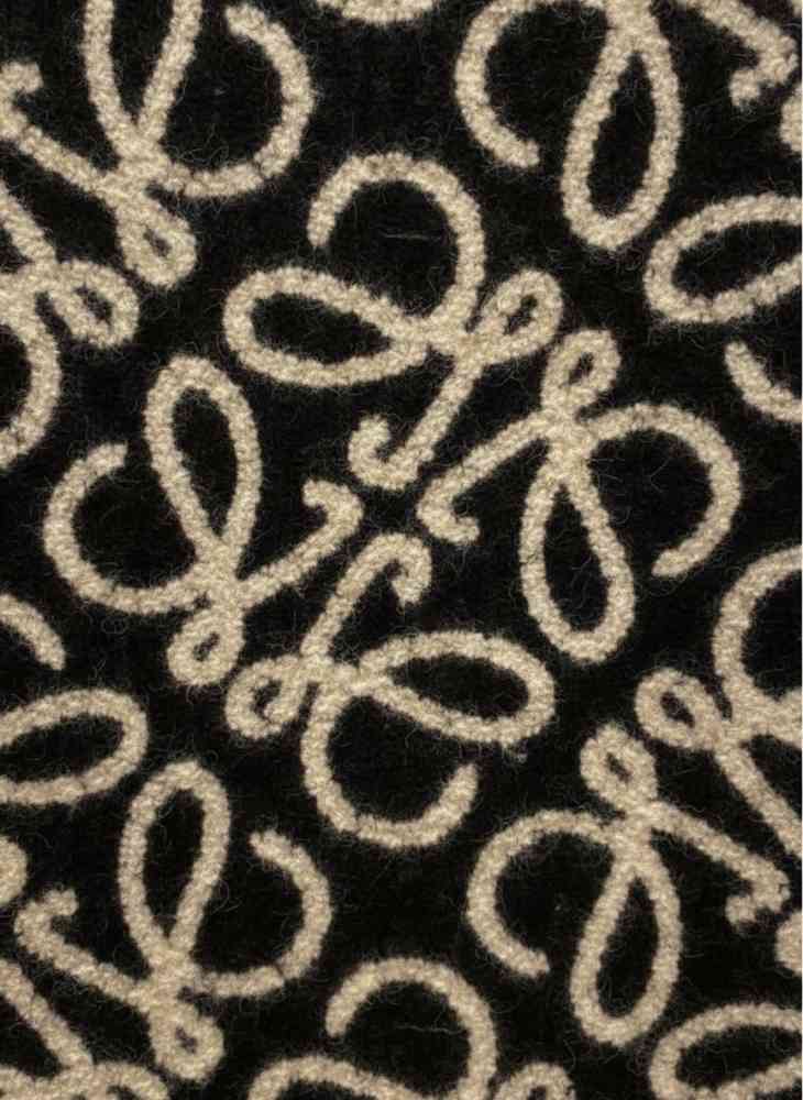 Loewe Anagram Black Woollen Stole-1