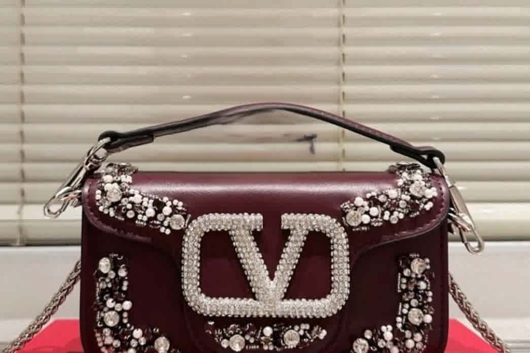 Maroon Valentino Garavani Pink Small Sling Bag