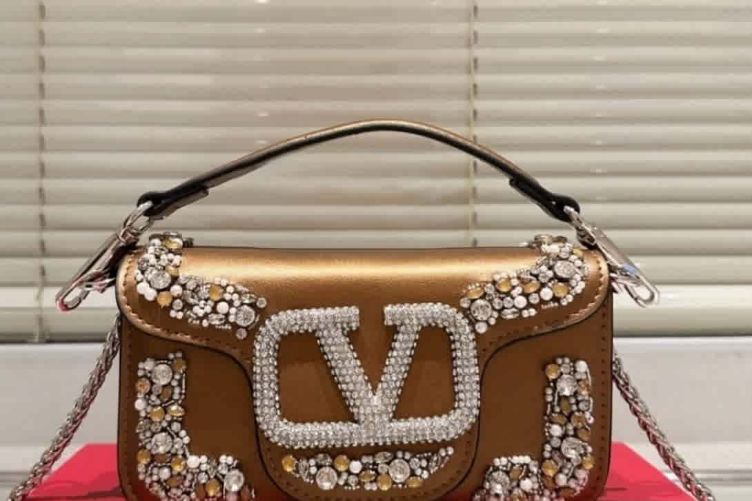 Brown Valentino Garavani Pink Small Sling Bag
