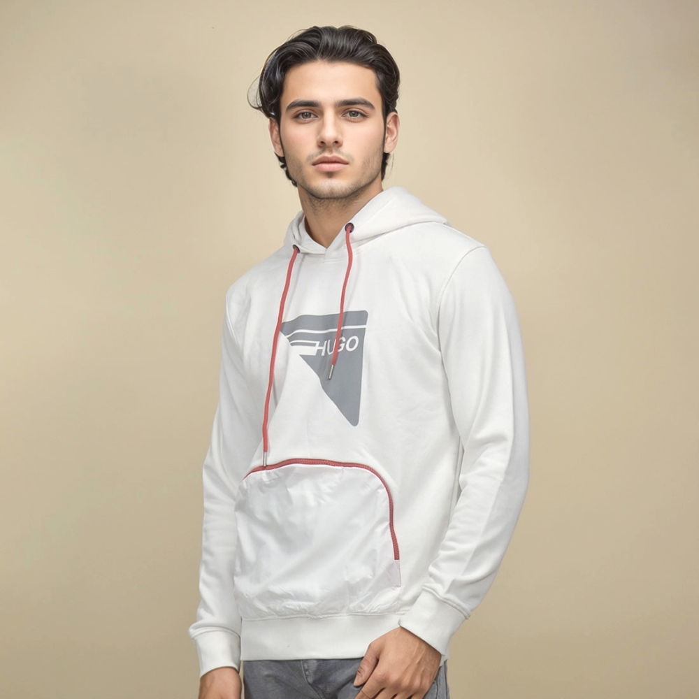 White Hugo Boss Red Premium Quality Hoodie