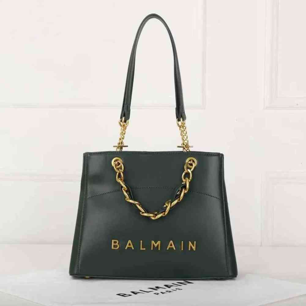 Black Balmain White Premium Quality Shoulder Bags