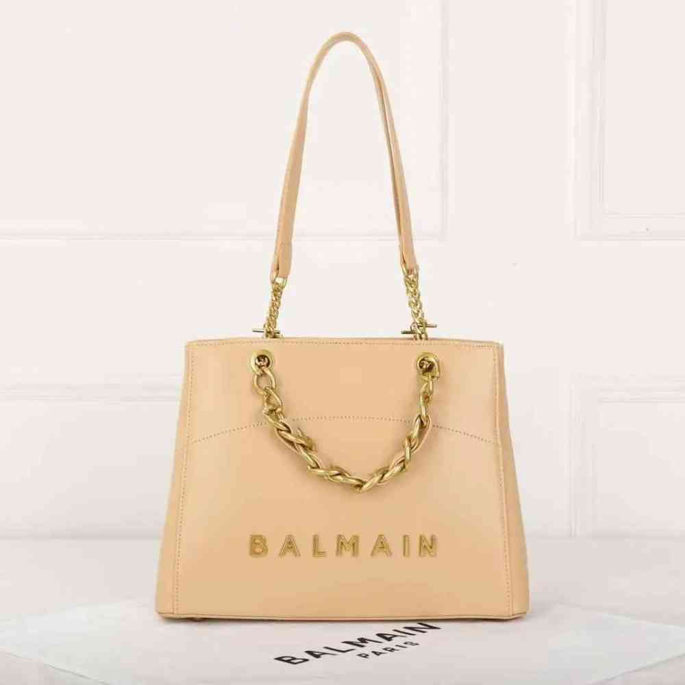 Peach Balmain White Premium Quality Shoulder Bags