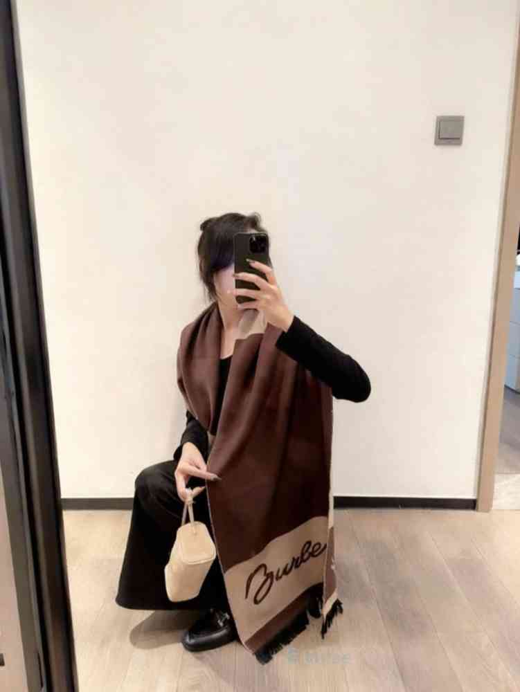 Burberry Check Cashmere Brown Stole-2