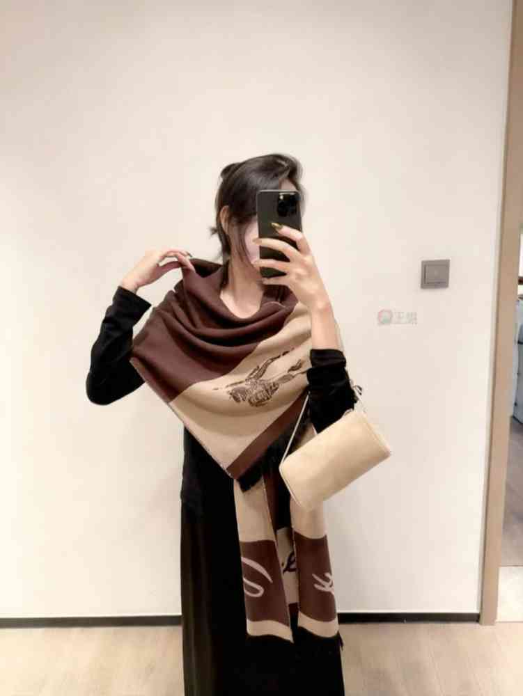 Burberry Check Cashmere Brown Stole-1