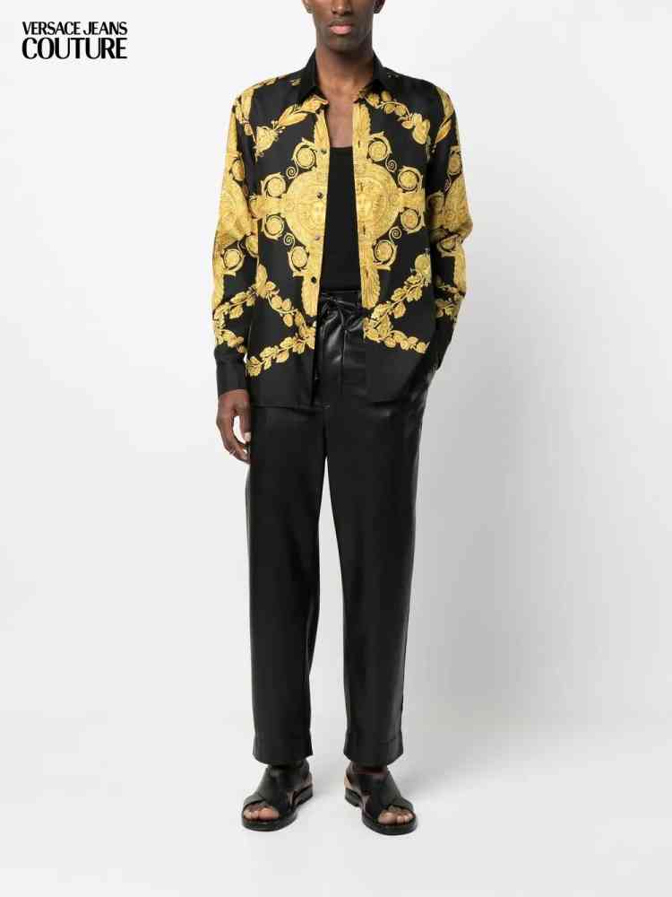 Versace Black Premium Quality Cotton Shirt-1