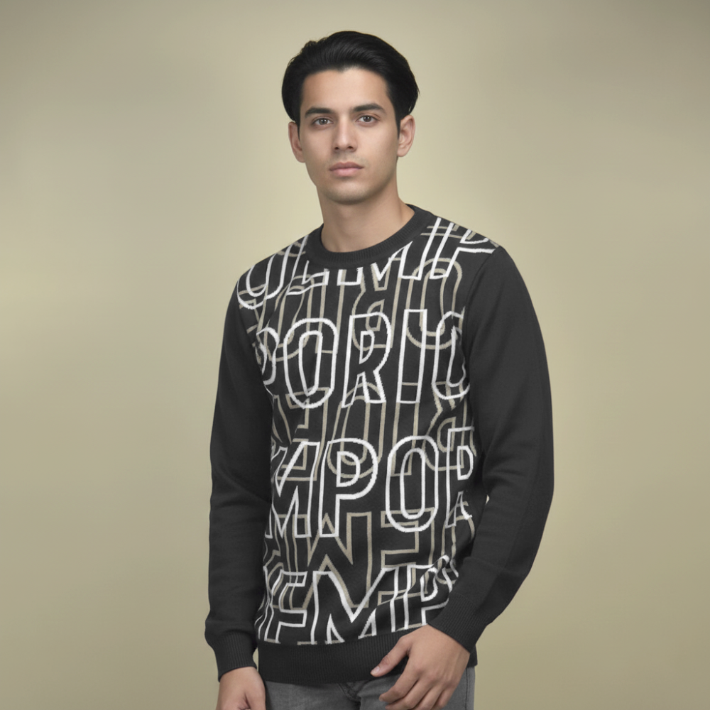 Black & White Emporio Armani Black & Red Premium Quality Sweatshirt
