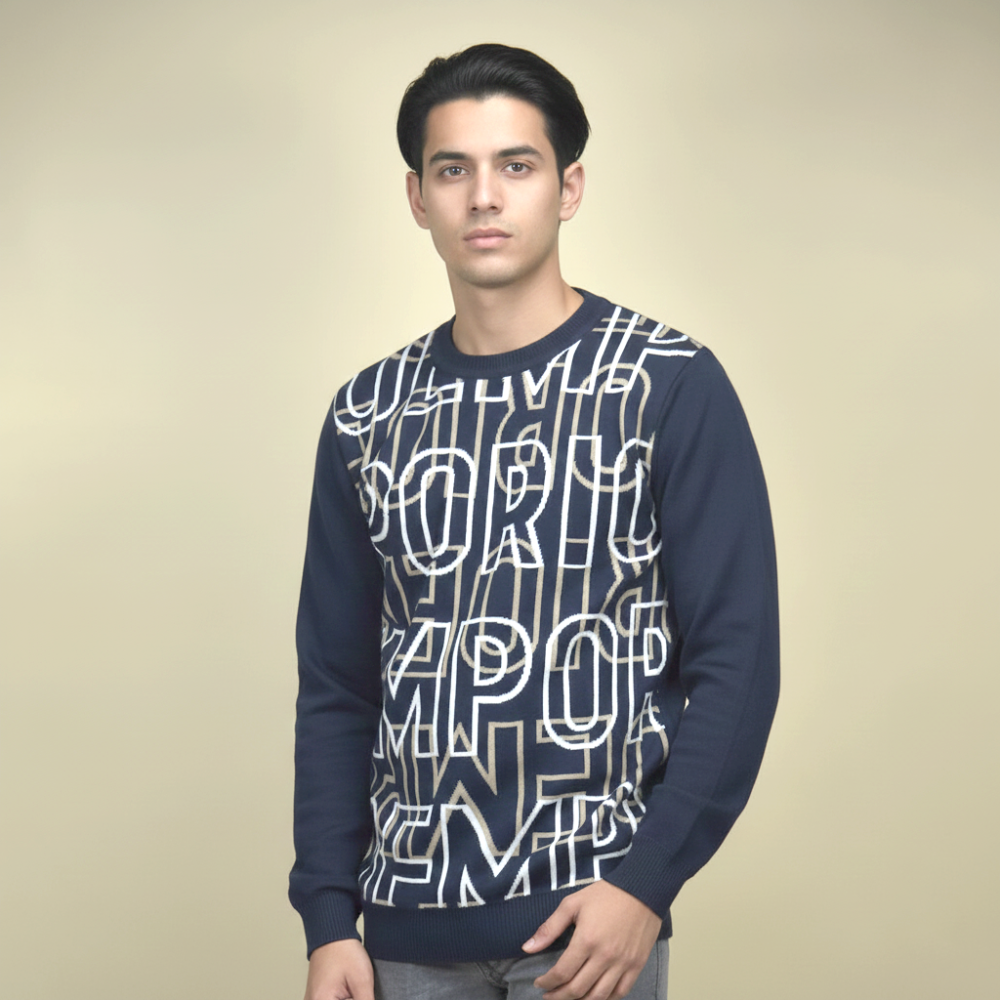 Navy Blue Emporio Armani Black & Red Premium Quality Sweatshirt