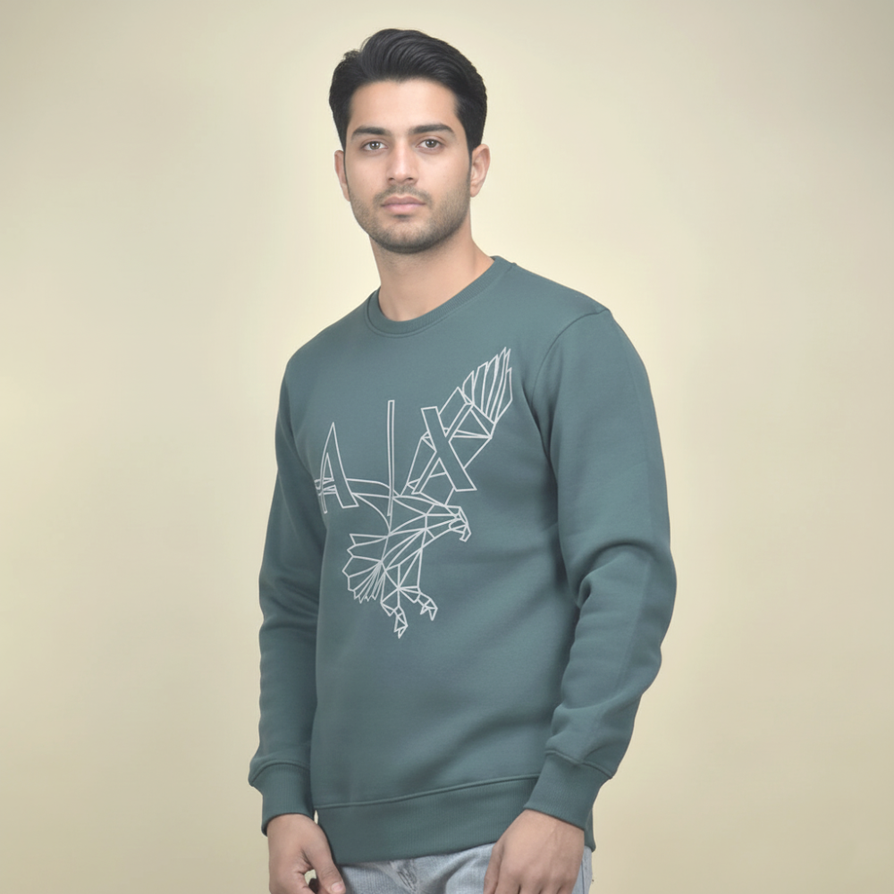 Green Armani Exchange Wine Premium Quality Sweatshirt