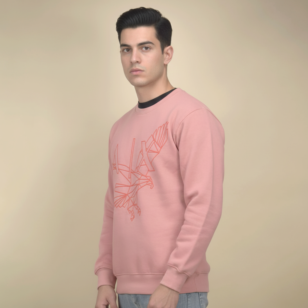 Peach Armani Exchange Wine Premium Quality Sweatshirt