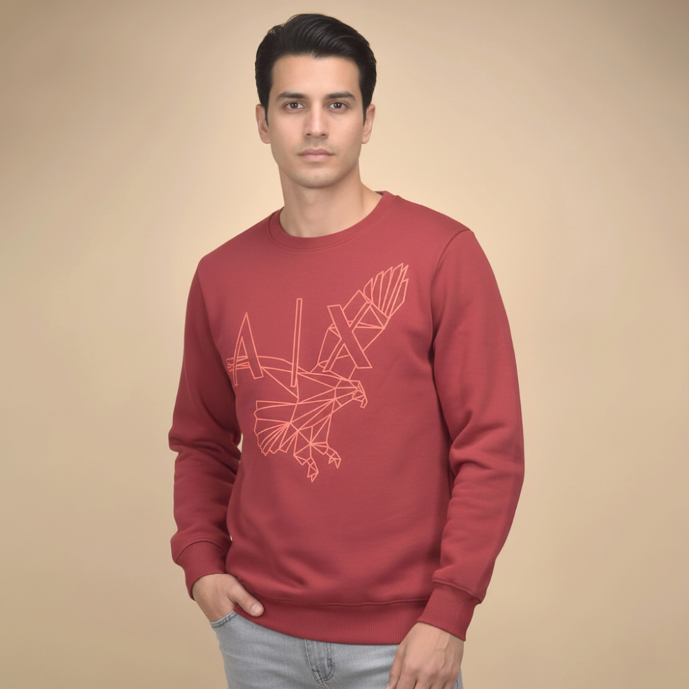 Armani Exchange Wine Premium Quality Sweatshirt