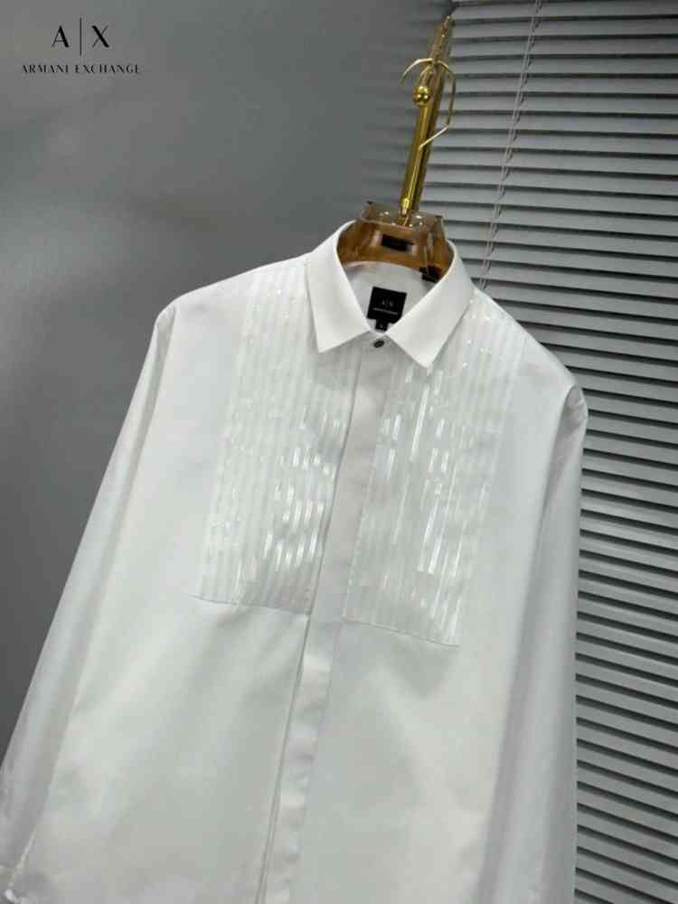 Armani Exchange White Premium Quality Cotton Shirt-1