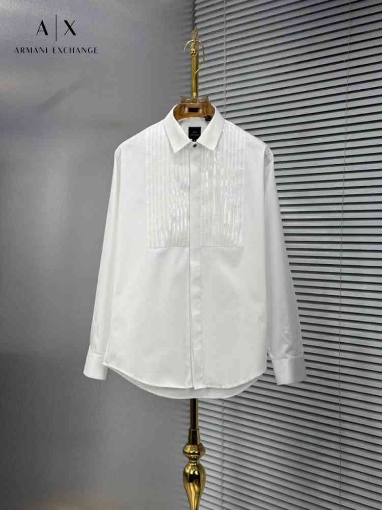 White Armani Exchange Black Premium Quality Cotton Shirt