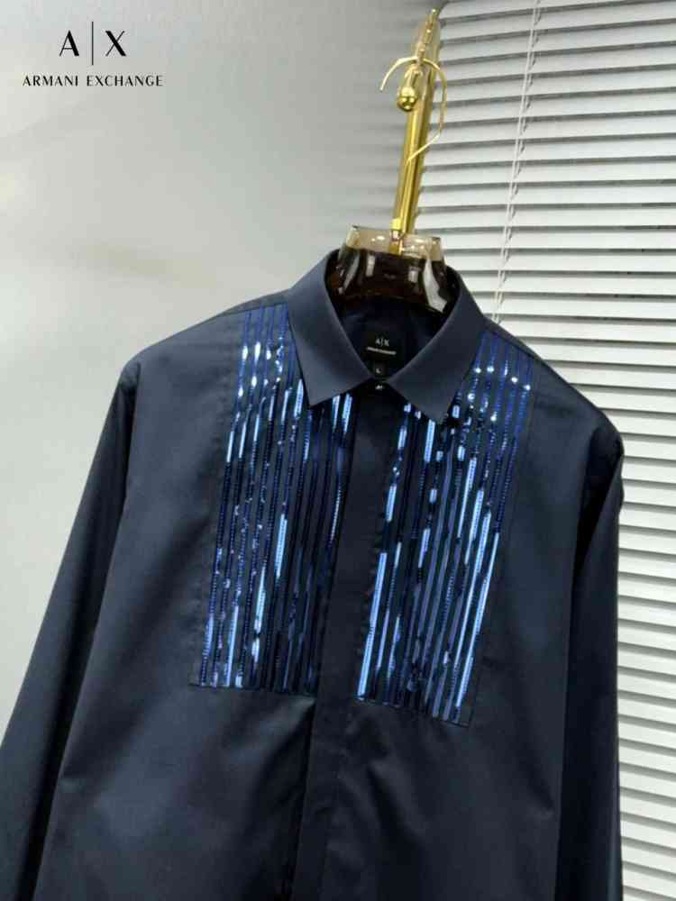 Armani Exchange Blue Premium Quality Cotton Shirt-1