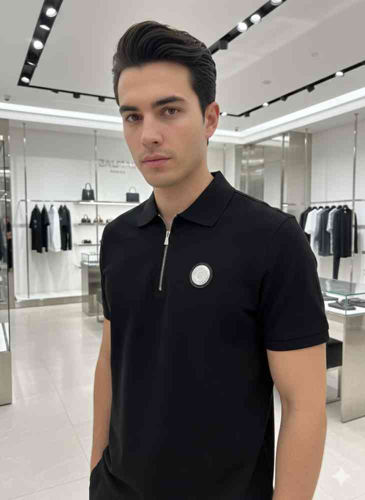 Balmain Black Premium Quality T-shirt-thumb-1