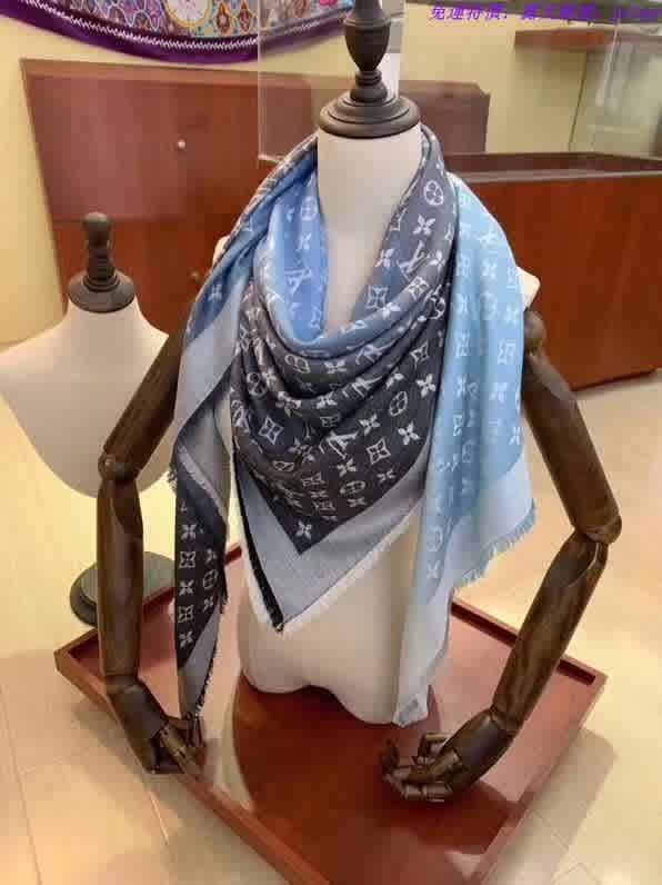Louis Vuitton Designer Blue Ombre Stole-2