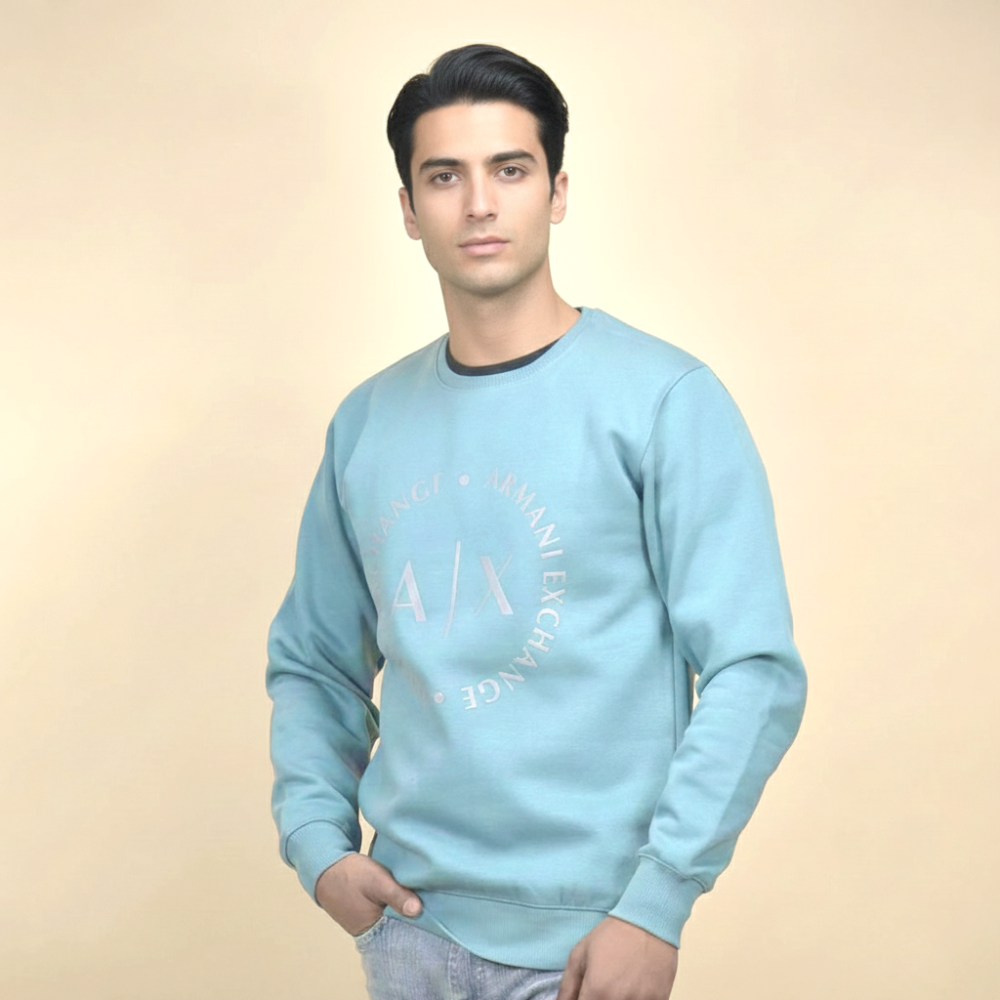 Blue & Green Armani Exchange Black Premium Quality Sweatshirt