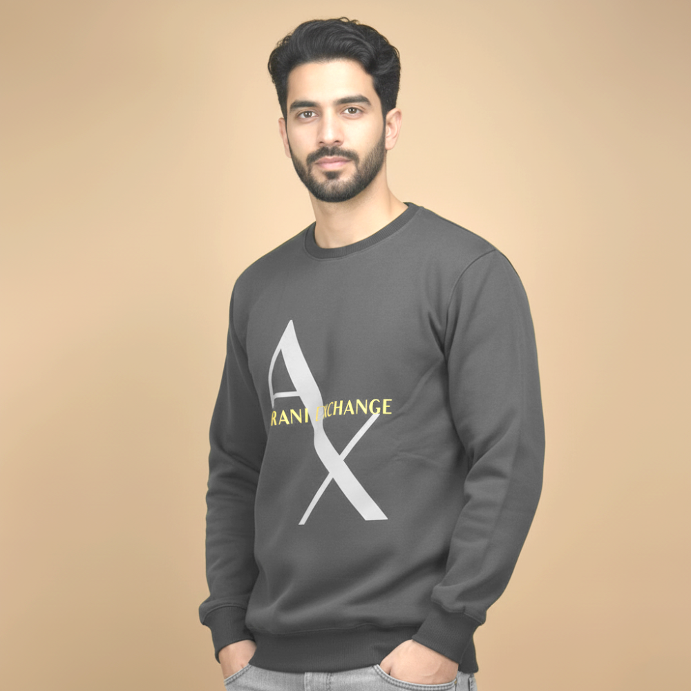 Black Armani Exchange Army Green Premium Sweatshirt