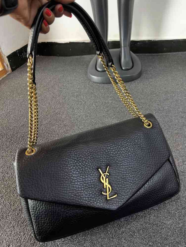 Black Saint Laurent loulou small Beige Calypso Shoulder Bag