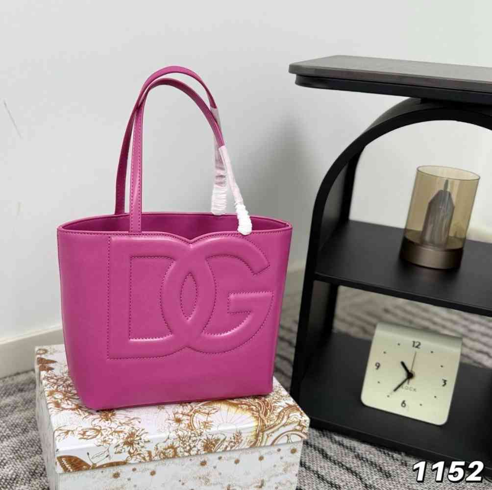 Pink Dolce & Gabbana DG Logo Black Tote Bag