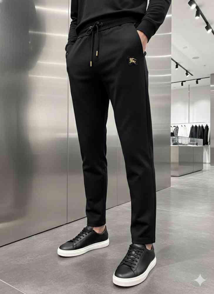 Burberry Black Premium Quality Warm Track Pant-thumb-0