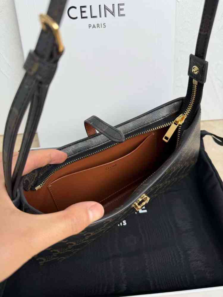 Celine Designer Black Tina Shoulder Bag-2